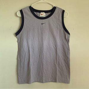 VTG Nike Tank Top womens Medium Purple Center Swoosh Sleeveless Made In USA 90s